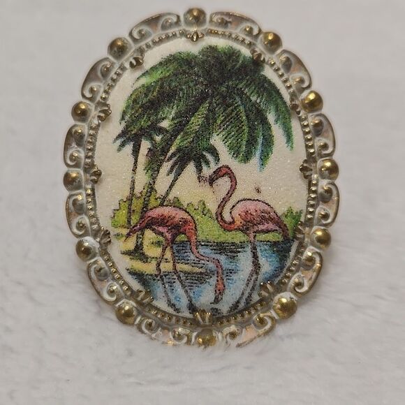 Vintage German Flamingo Brooch - Picture 2 of 5